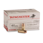 Winchester USA .40 S&W Ammo 165gr FMJ 100 Rounds