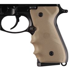 Hogue Finger Groove Rubber Grip for Beretta 92 / 96 Series Pistols - Flat Dark Earth