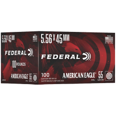 Federal American Eagle 5.56 NATO Ammo 55gr FMJ 100 Rounds