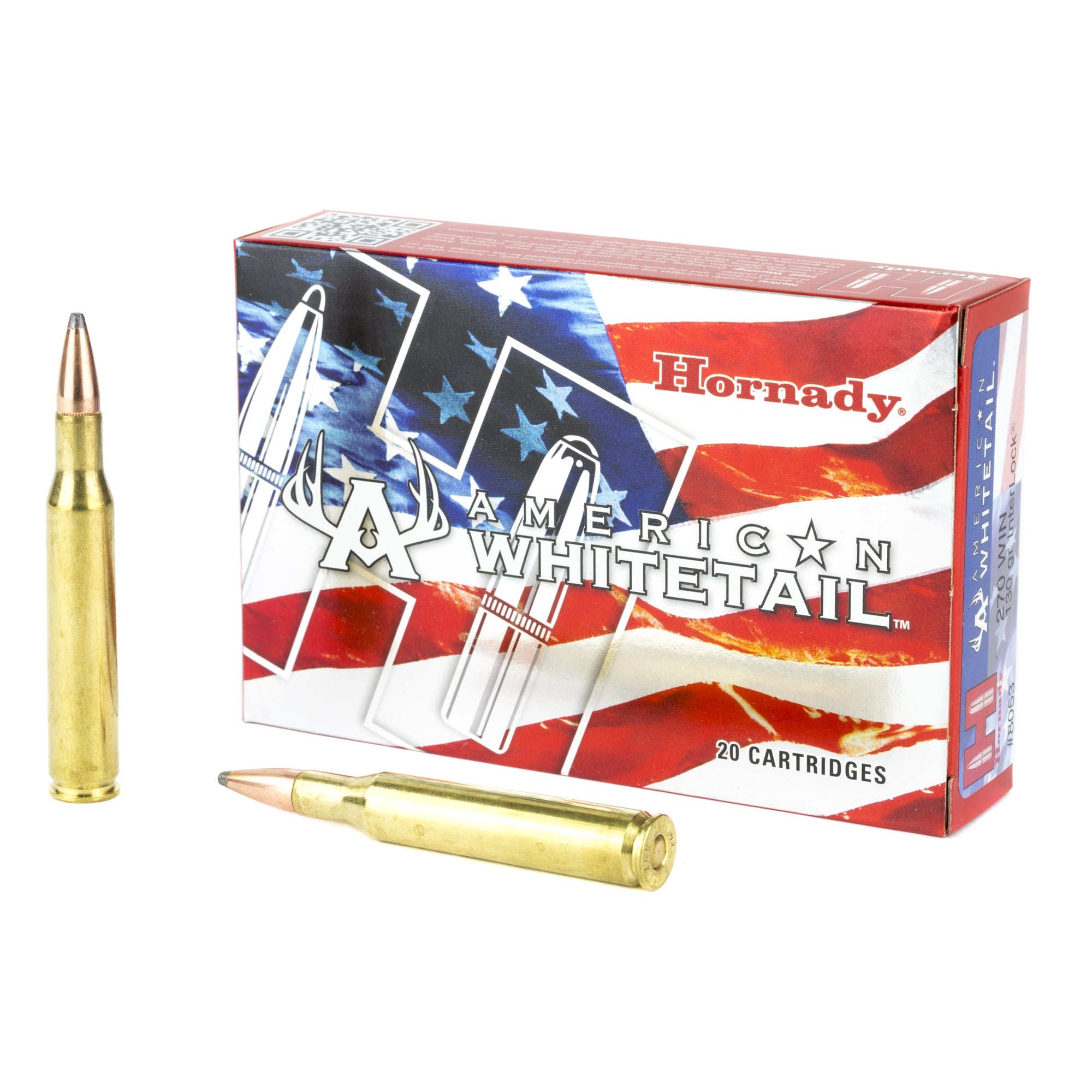 Hornady American Whitetail .270 Winchester Ammo 130gr Interlock BTSP 20 Rounds