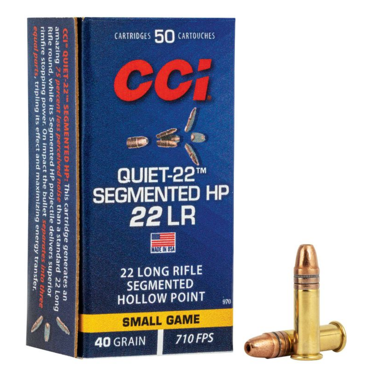 CCI Quiet-22 .22 LR Ammo 40gr SHP 50 Rounds
